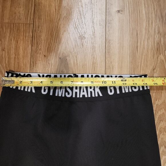 GYMSHARK Black Athletic Leggings Waistband Sz Medium Fitness - Picture 6 of 7